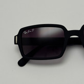 عینک آفتابی پلاریزه ریبن مستطیلی تمام مشکی کد rayban RB 2201
