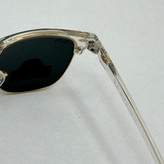 عینک آفتابی کلاب مستر ریبن rayban شیشه سنگ مشکی فریم شفاف به همراه پک کامل RB 3016