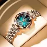 ساعت مچی زنانه پوداگار اورجینال Poedagar شیشه الماسی بنفش و سبز