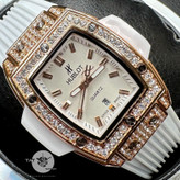 ساعت مچی زنانه هابلوت نگین دار گارانتی جعبه ارسال رایگان رنگبندی Hublot