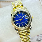 ساعت رولکس صفحه آبی مردانه و زنانه قاب متوسط خاص و کمیاب Rolex