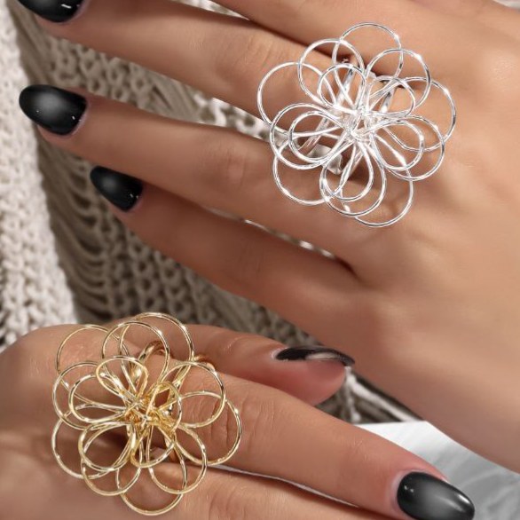 انگشتر زنانه مینیمال طرح اینفینیتی فری سایز freesize رنگ ثابت کد zmp (پس کرایه)