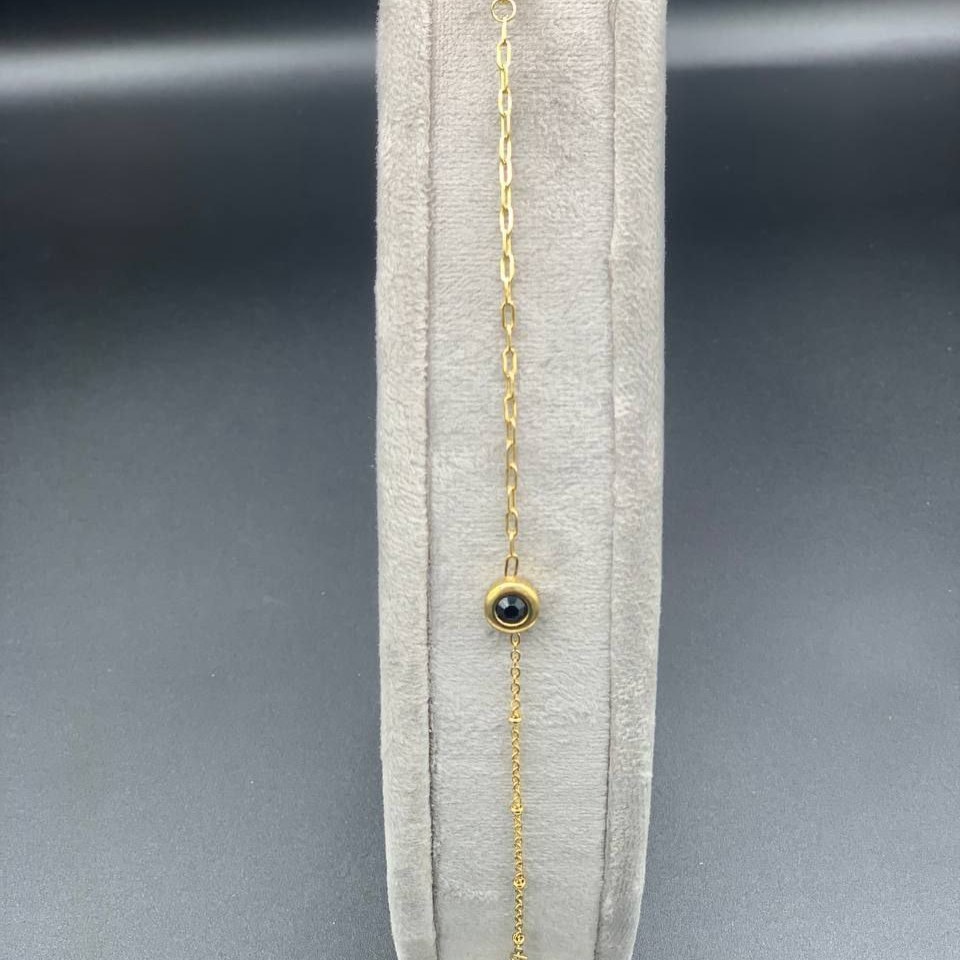 دستبند زنانه طرح ونکلیف VanCleef و گوی رنگ ثابت با کیفیت بالا کد zel (پس کرایه)