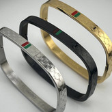دستبند اسپرت گوچی GUCCI استیل عیار 316 رنگ ثابت کیفیت عالی ضد حساسیت کد zki (پس کرایه)