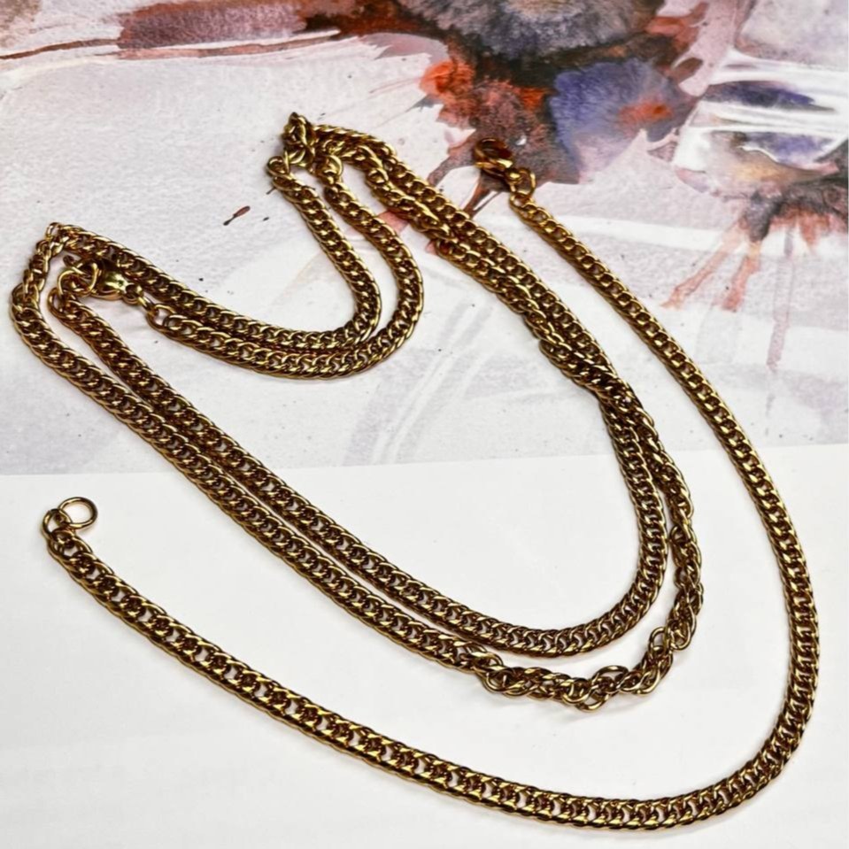ست گردنبند و دستبند مردانه طرح کارتیر Cartier جنس استیل عیار 316 رنگ کاملا ثابت کد ztk (پس کرایه)