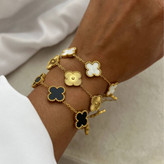دستبند زنانه طرح ونکلیف Van Cleef فری سایز Freesize رنگ ها کاملا ثابت کد tj (پس کرایه)