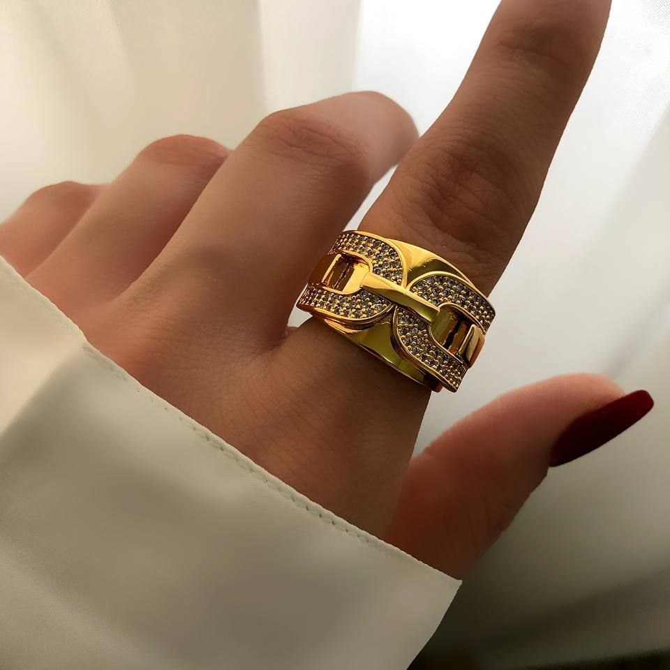 انگشتر زنانه طرح کارتیه Cartier فری سایز Freesize رنگ کاملا ثابت کد sm (پس کرایه)