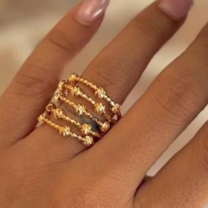 نیم ست دستبند و انگشتر آبکاری نقره زنانه طرح توپی و گوی رنگ ثابت کد sm (پس کرایه)