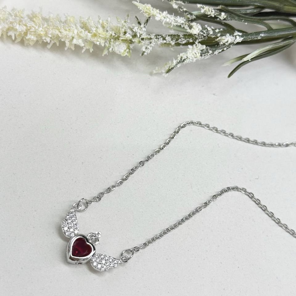 گردنبند و آویز پلاک زنجیر استیل زنانه طرح مروارید تنوع طرح رنگ ثابت کد sm (پس کرایه)