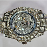 ساعت مچی زنانه رولکس ROLEX فول نگین مخراج کاری تاریخ دار تنوع طرح رنگ ثابت کد vn