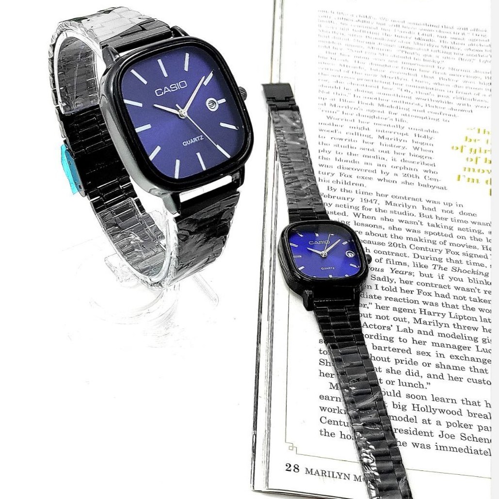 ساعت مچی مردانه صفحه مربع کاسیو CASIO طرح تاریخ دار در تنوع رنگ رنگ ثابت کد mp