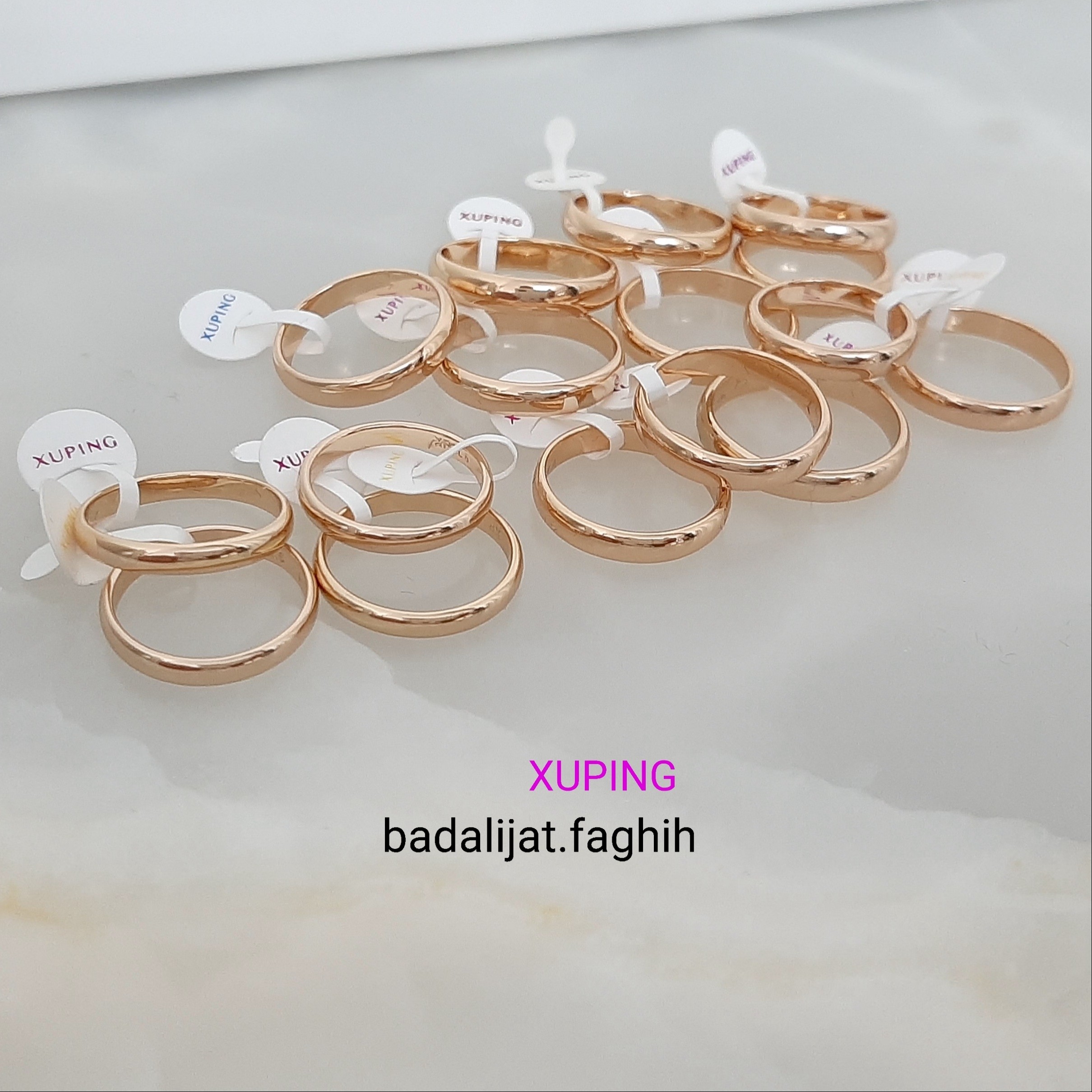 انگشتر ژوپینگ رنگ ثابت حلقه حک خورده و آبکاری طلا شده ورق بزنید و توضیحات رو بخونید لطفا