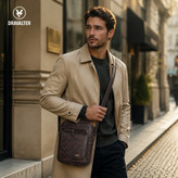 کیف رودوشی چرم Dravalter مدل Jeep کیف دوشی مردانه و زنانه شیک