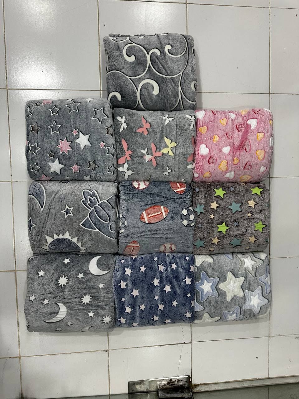 پتو مسافرتی (شب نما، دونفره) طرح ماه و ستاره سایز 220x200cm