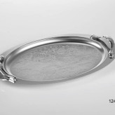 سینی استیل پذیرایی بیضی دسته دار نگیر/کیفیت عالی/اصلی/ارسال فوری