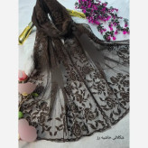 شال تور دانتل طرحدار حاشیه دانتل ابعاد 180 در 70 زنانه