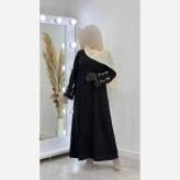 عبا زنانه مدل عباسلما جنس الیزه رنگ مشکی