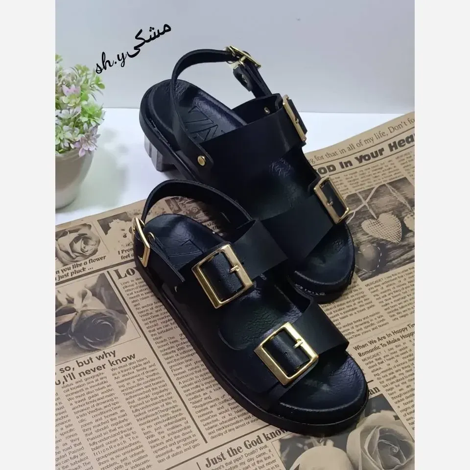 صندل زارا پشت بندی چرم بیاله زنانه سایزبندی کامل مشکی کرم عسلی قهوه ای