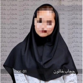 مقنعه مشکی کرپ زنانه قواره 90 خاتون