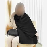 شال پلیسه لمه دار دور ریش زنانه ابعاد 75 در 175 سانتی متر