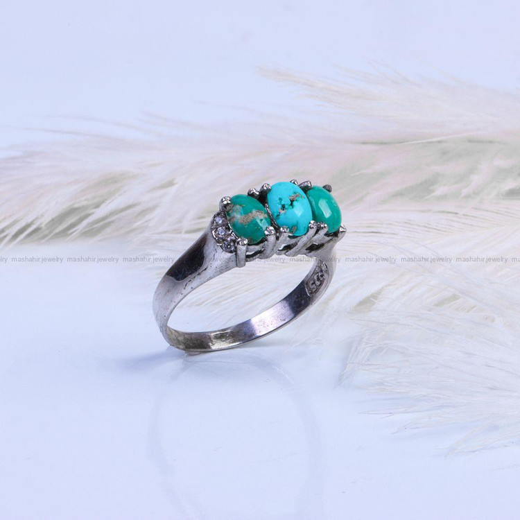 انگشتر فیروزه شجری زنانه کد 9504