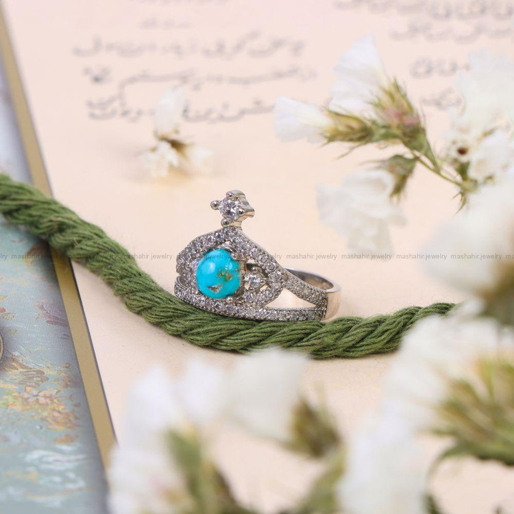 انگشتر فیروزه شجری زنانه کد 10535