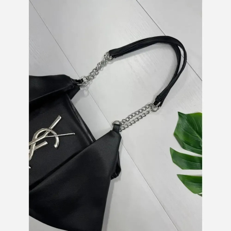 کیف یاشیل چرم باکیفیت نقره ای سایز آزاد