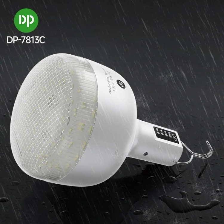 چراغ شارژی کمپینگ 38 وات دی پی DP-7813c لامپ روشنایی اضطراری آویزی 7813 ( گناوه مارکت )