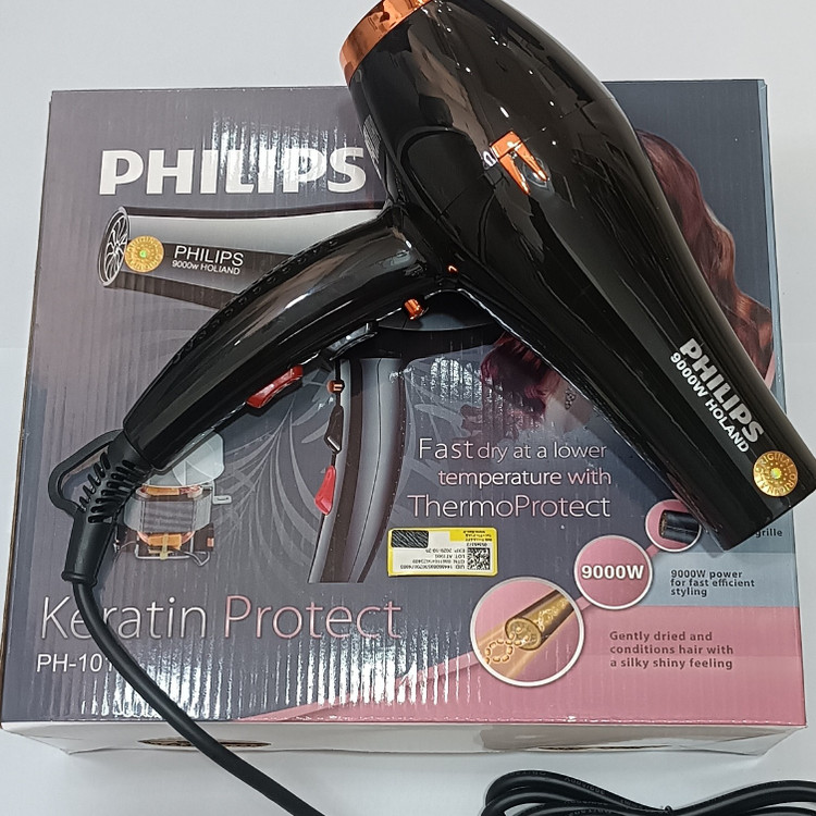 سشوآر فیلیپس 9000 وات قوی philips هلوگرام دار حرارت بالا ساخت هلند panasonic دو سرعته سشوار قوی دوموتوره براشینگ