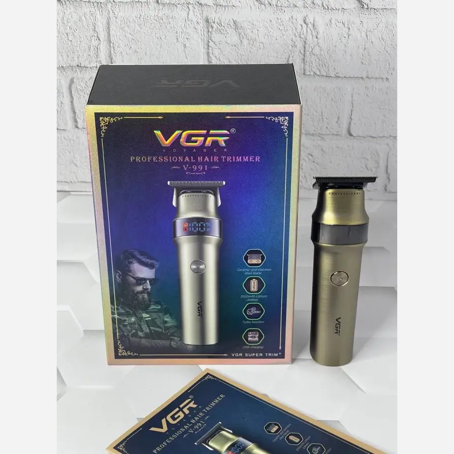 ماشین اصلاح خط زن و صفر زن موی سر و صورت وی جی ار مدل V-991