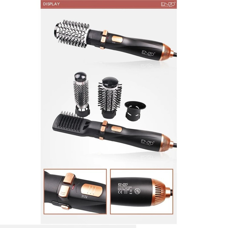 سشوار برسدار چرخشی 1200 وات انزو پروفیشینال مدل EN-746K 5in1 47X مدل 1