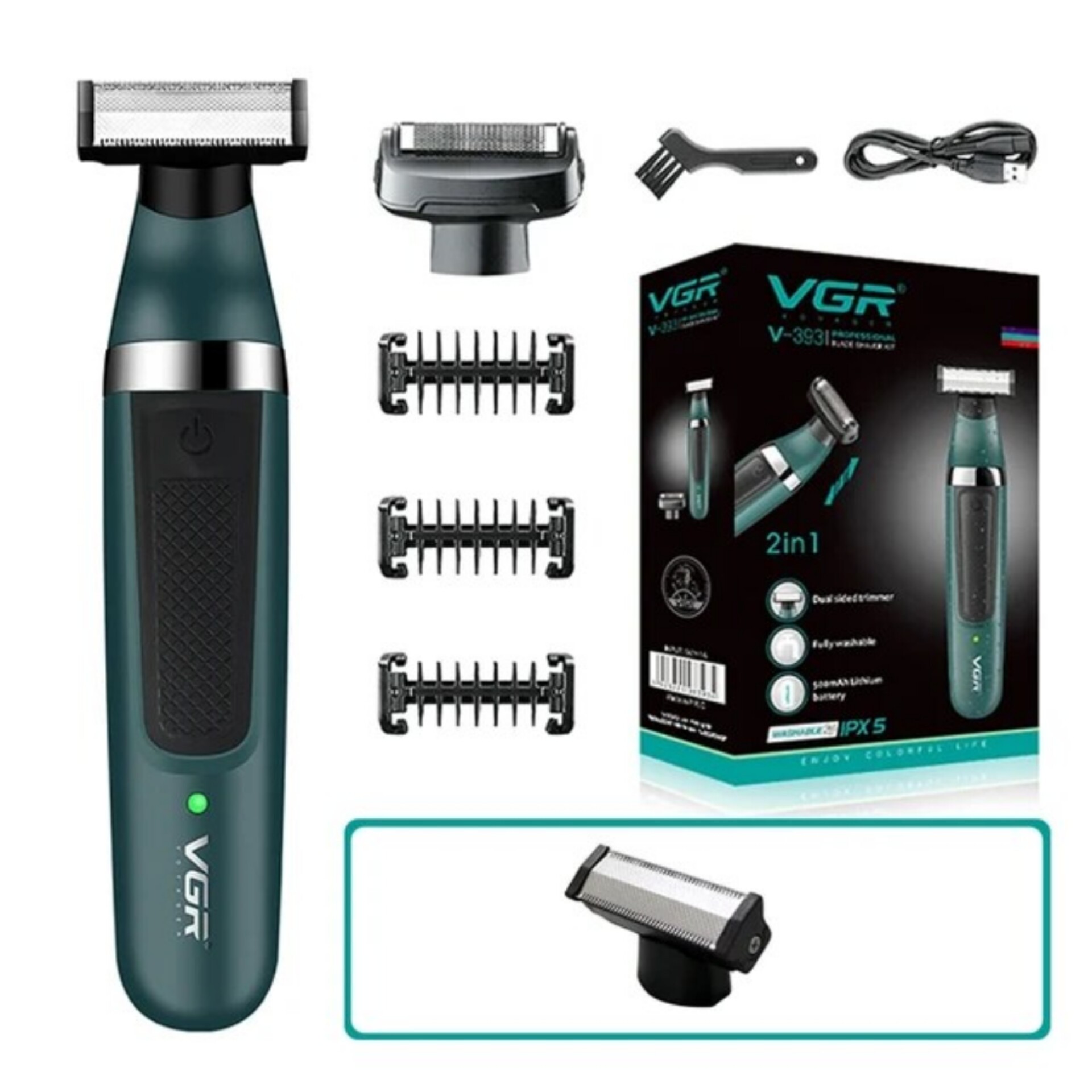 ژیلت برقی ( بادی گروم ) شارژی و برقی مدل VGR393 صفر زنی بهتر از ژیلت کاملآ ضد آب