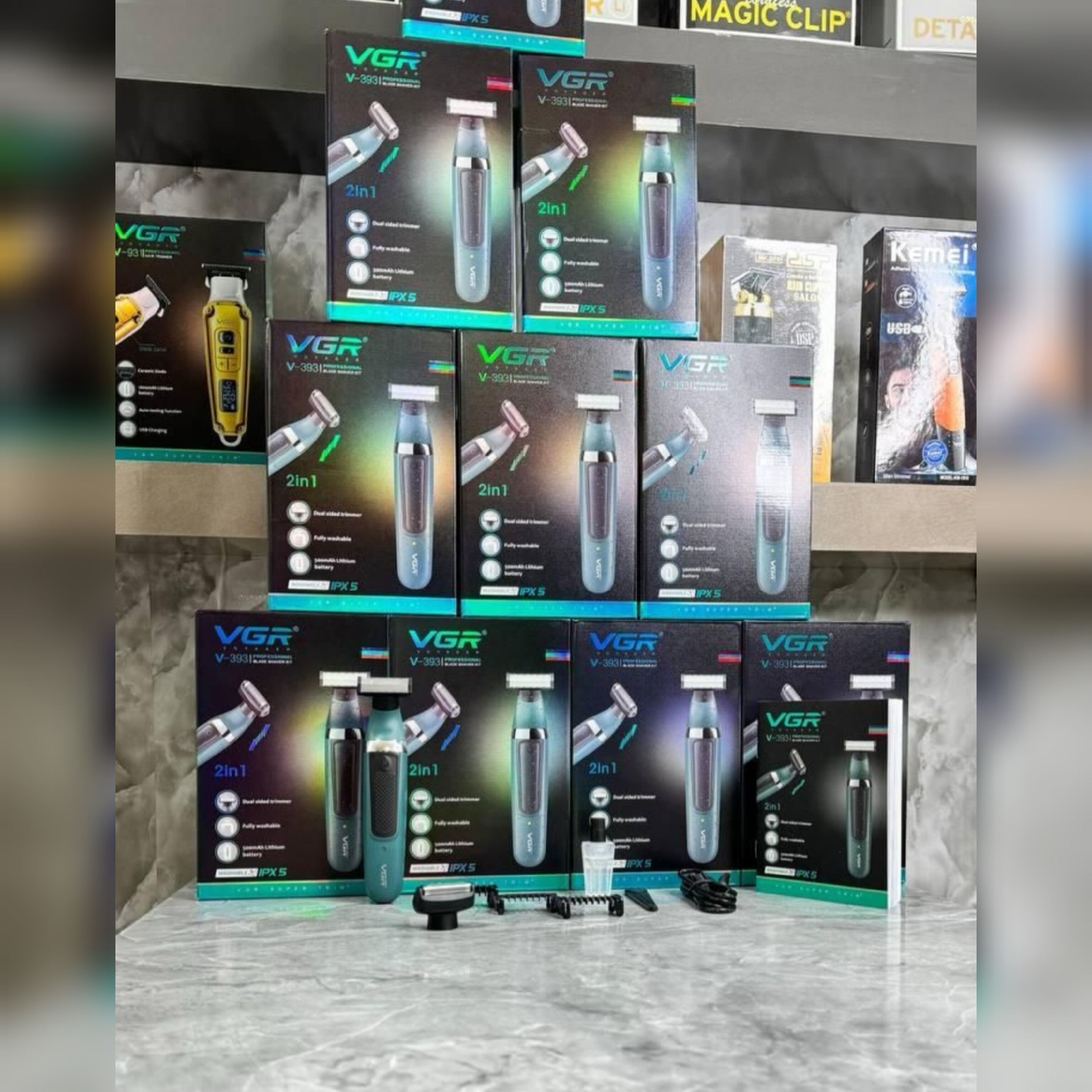 ماشین اصلاح موی سر و صورت وی جی آر V-393