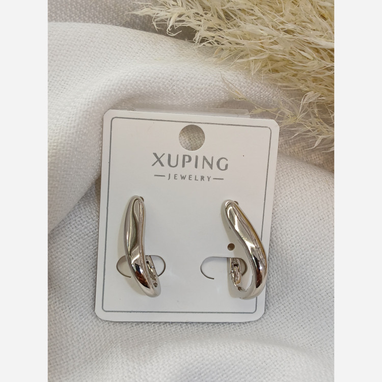 گوشواره برند ژوپینگ اصلی نقره ای ساده و شیک خاص درجه یک