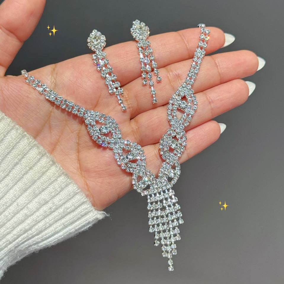 نیم ست جواهری فول نگین