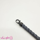 دستبند امگا مردانه کنفی طوسی با قفل مشکی کیفیت مستر کد 1100