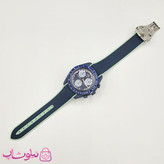 ساعت امگا سواچ moonswatch با بند رابر زنانه مردانه رنگ سرمه ای سبز کیفیت مستر کد 3750