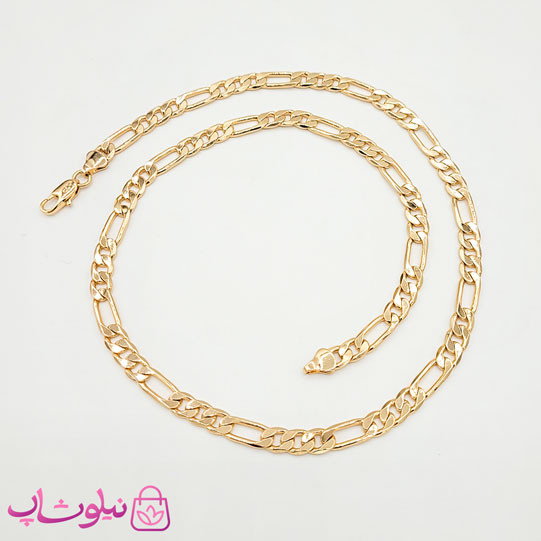 گردنبند/ دستبند ژوپینگ مدل فیگارو طلایی