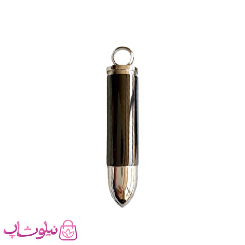 گردنبند پسرانه استیل طرح فشنگ مشکی کد 120