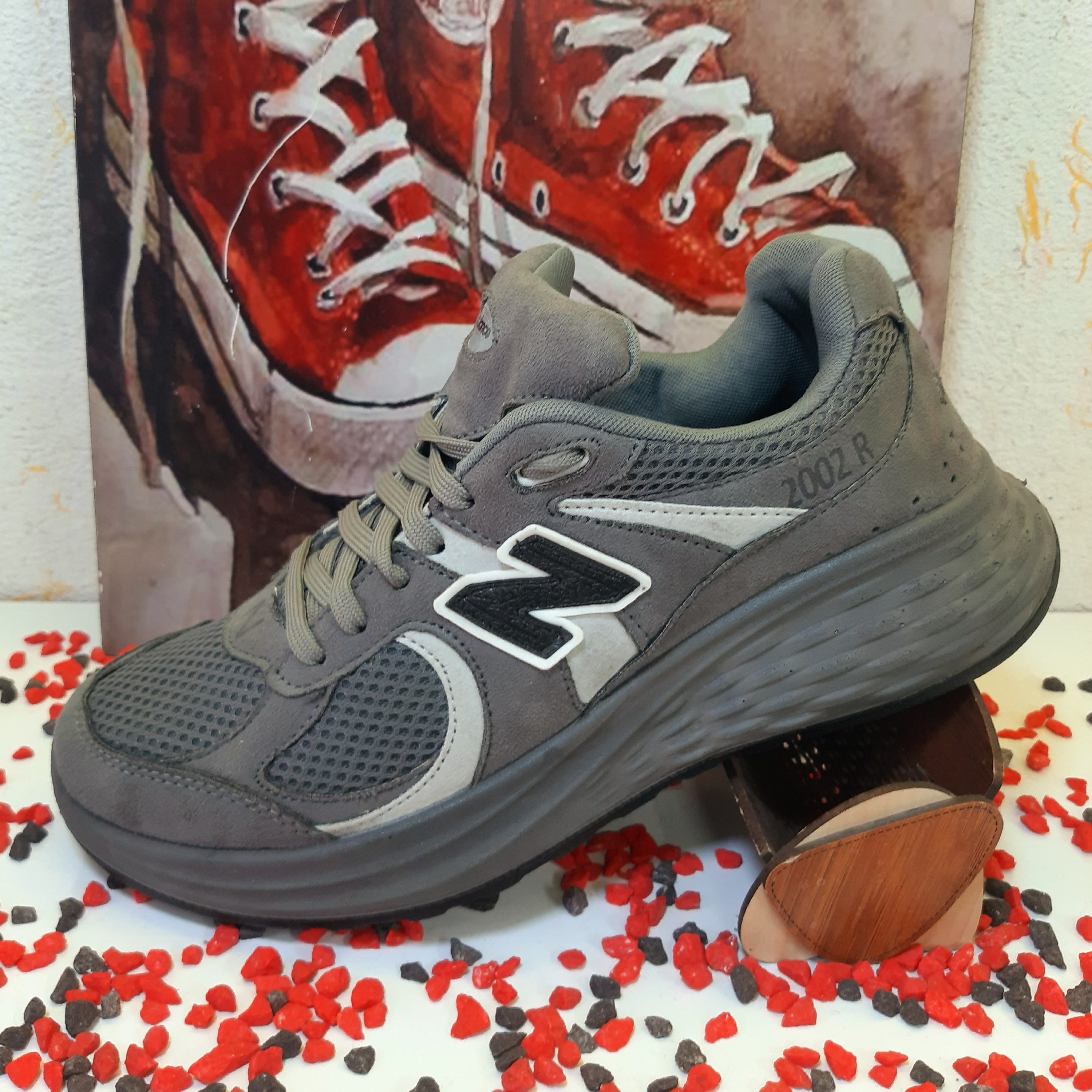 کفش مردانه نیوبالانس رنگ طوسی 39 تا 45 کتونی ورزشی New balance