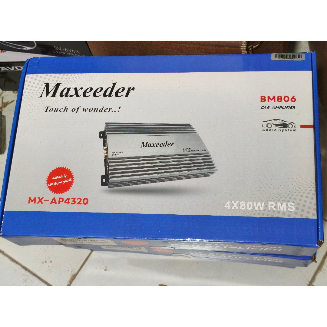 آمپلی فایر خودرو 4 کانال مکسیدر مدل MX-AP4320 BM806