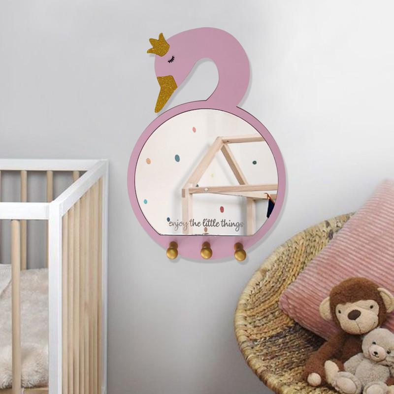 آینه دکوراتیو طرح قو مدل MKids57