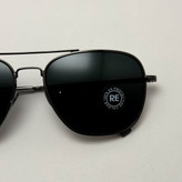 عینک آفتابی خلبانی رندولف شیشه سنگ آنتی رفلکس مشکی فریم نوک مدادی فول پک RANDOLPH AVIATOR RE 58 24K WHITE GOLD (ارسال