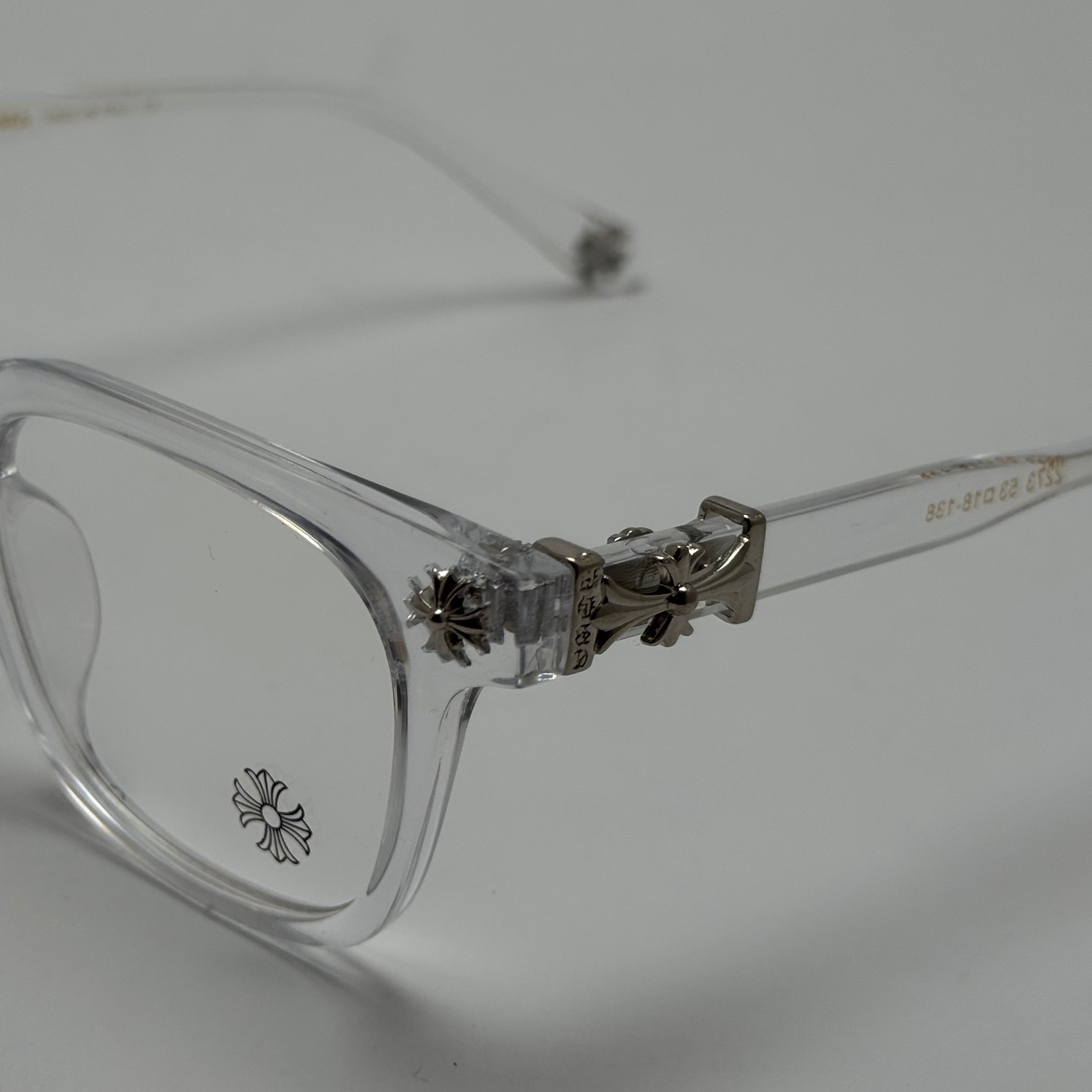 عینک بلوکات کروم هارتز کریستالی نقره ای Chrome Hearts 2273 - کیفیت مستر (ارسال رایگان)