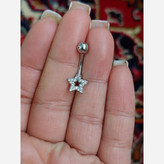 پیرسینگ ناف طرح ستاره