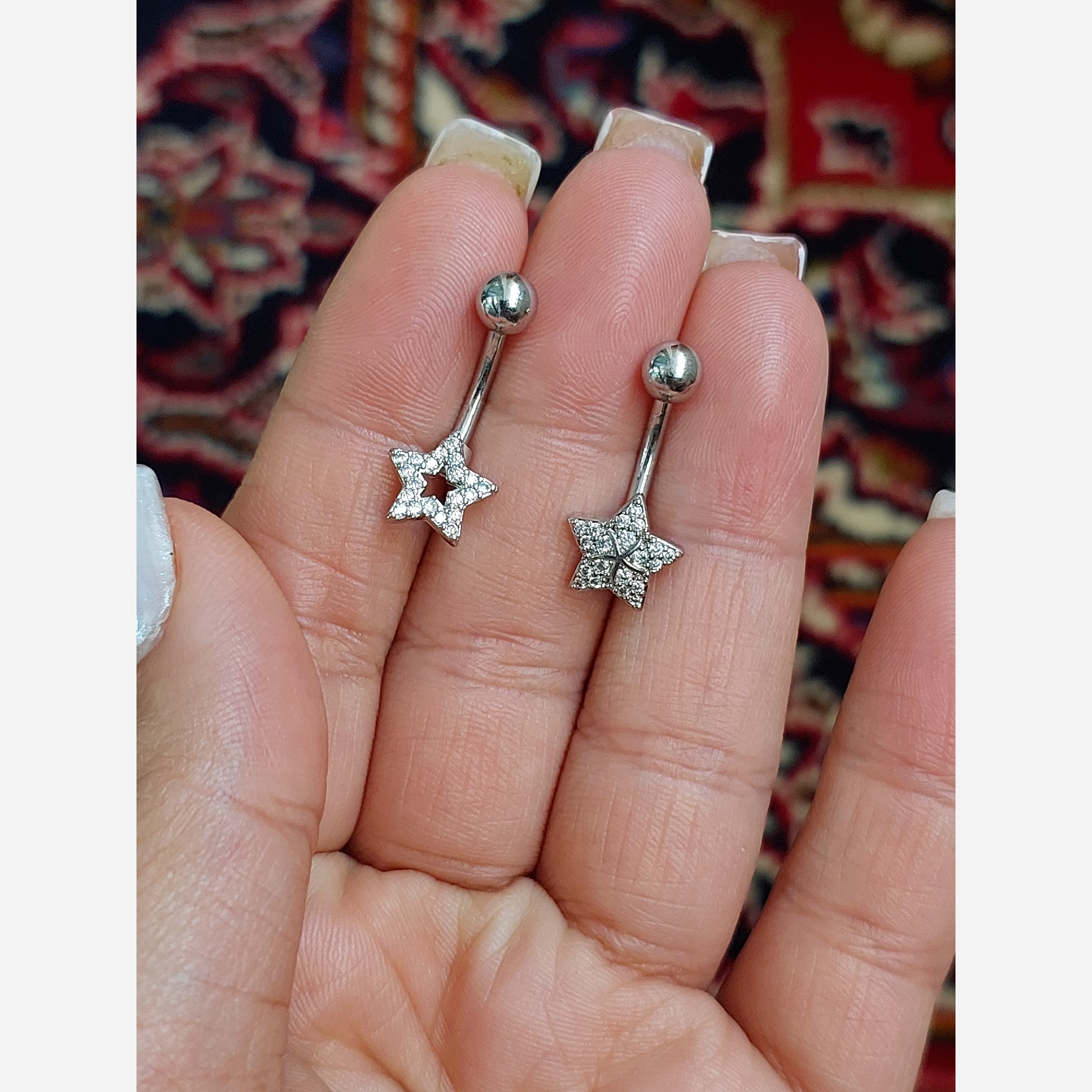 پیرسینگ ناف طرح ستاره